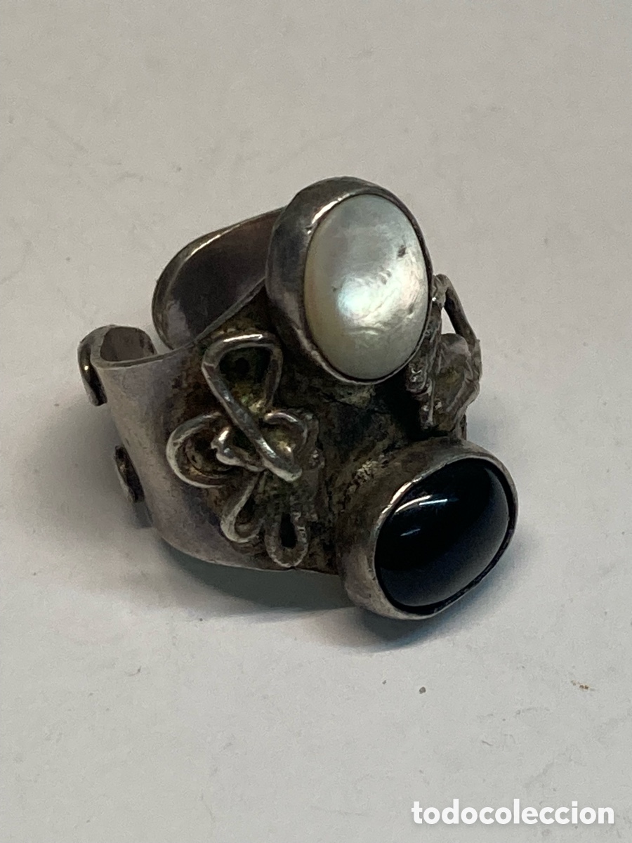 Joyeria: Anillo de plata n&aacute;car y &oacute;nix S276 - Foto 1
