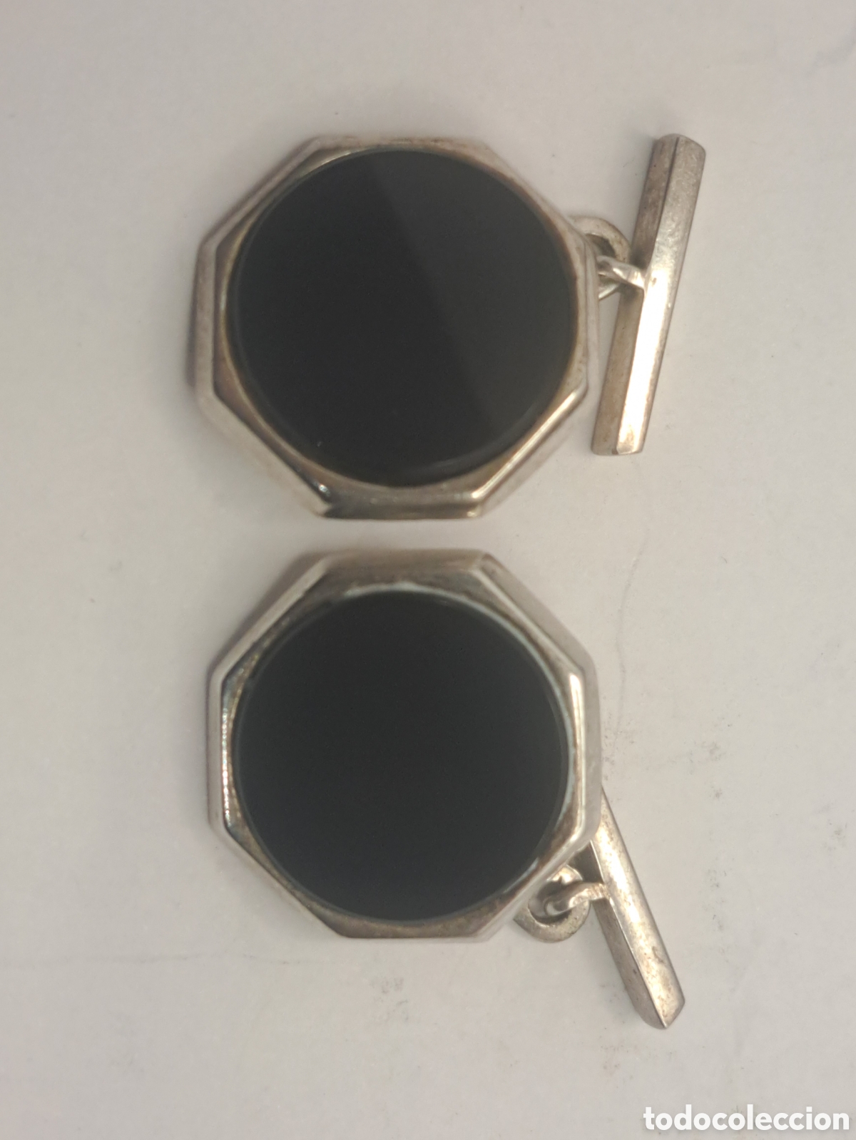 Joyeria: Gemelos de plata y onys - Foto 1