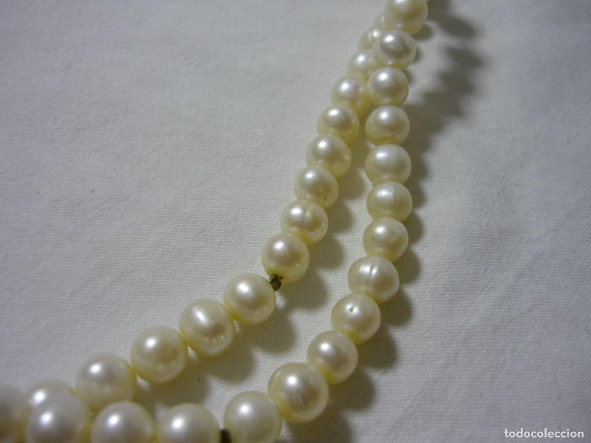 Joyeria: Collar doble de perlas de agua dulce, broche de plata - Foto 7