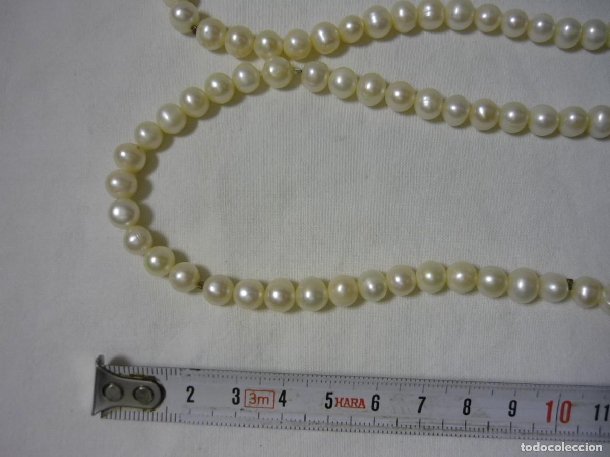 Joyeria: Collar doble de perlas de agua dulce, broche de plata - Foto 12