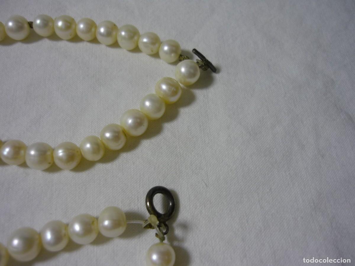 Joyeria: Collar doble de perlas de agua dulce, broche de plata - Foto 13