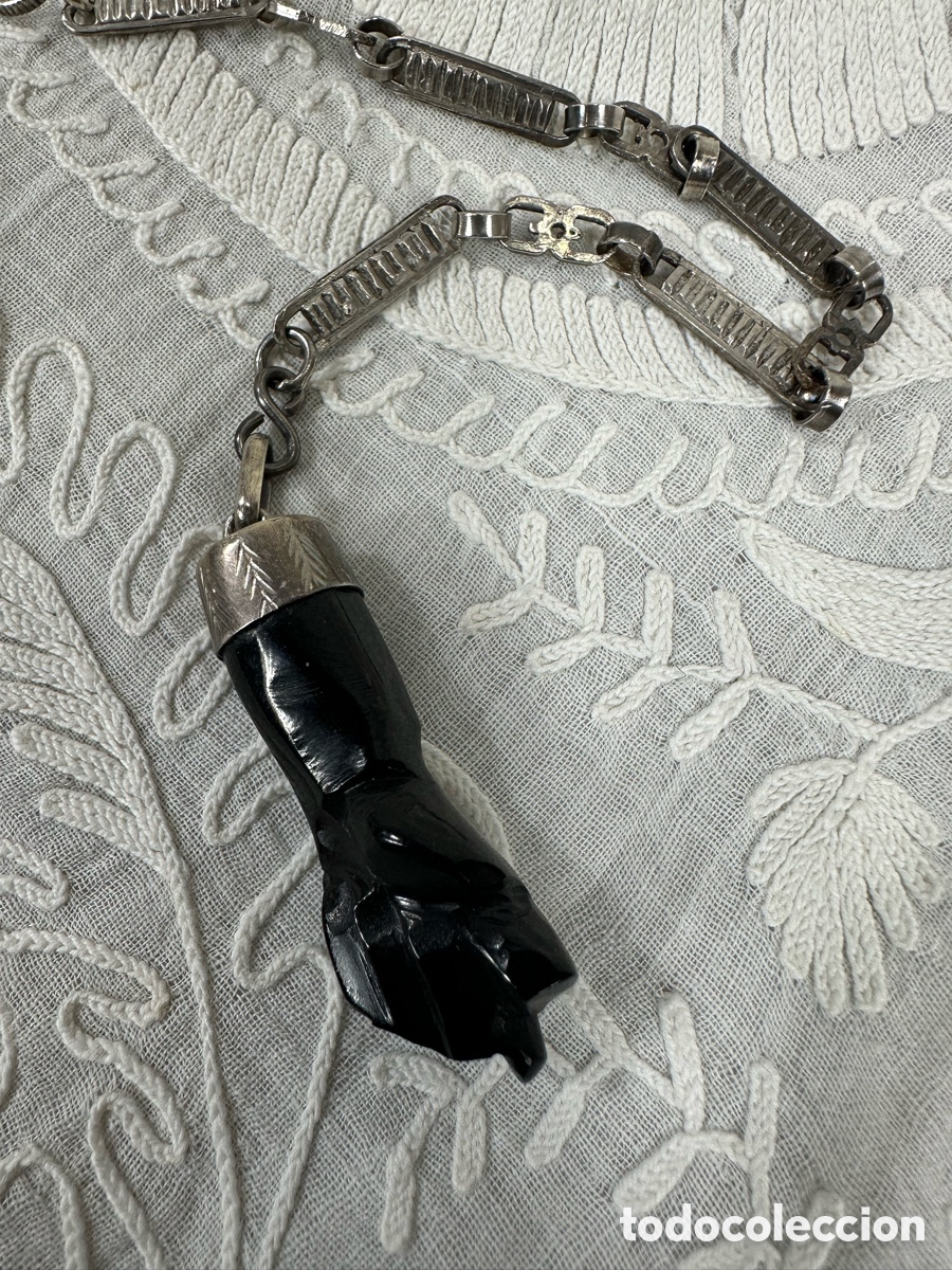 Joyeria: Higa de azabache con cadena de plata - Foto 2