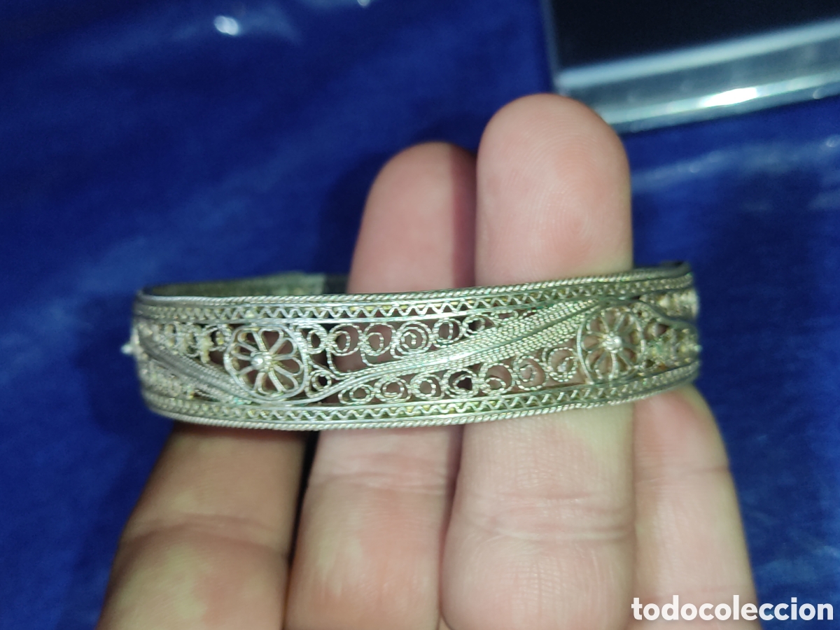 Joyeria: Pulsera antigua de plata filigrana. - Foto 2