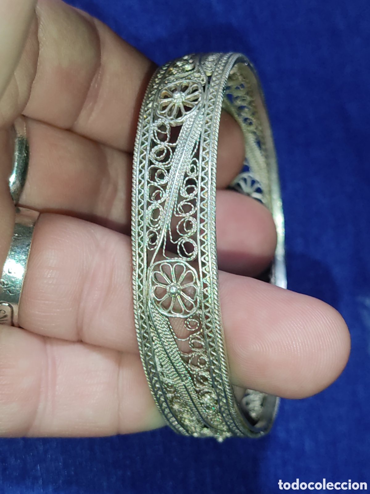 Joyeria: Pulsera antigua de plata filigrana. - Foto 6