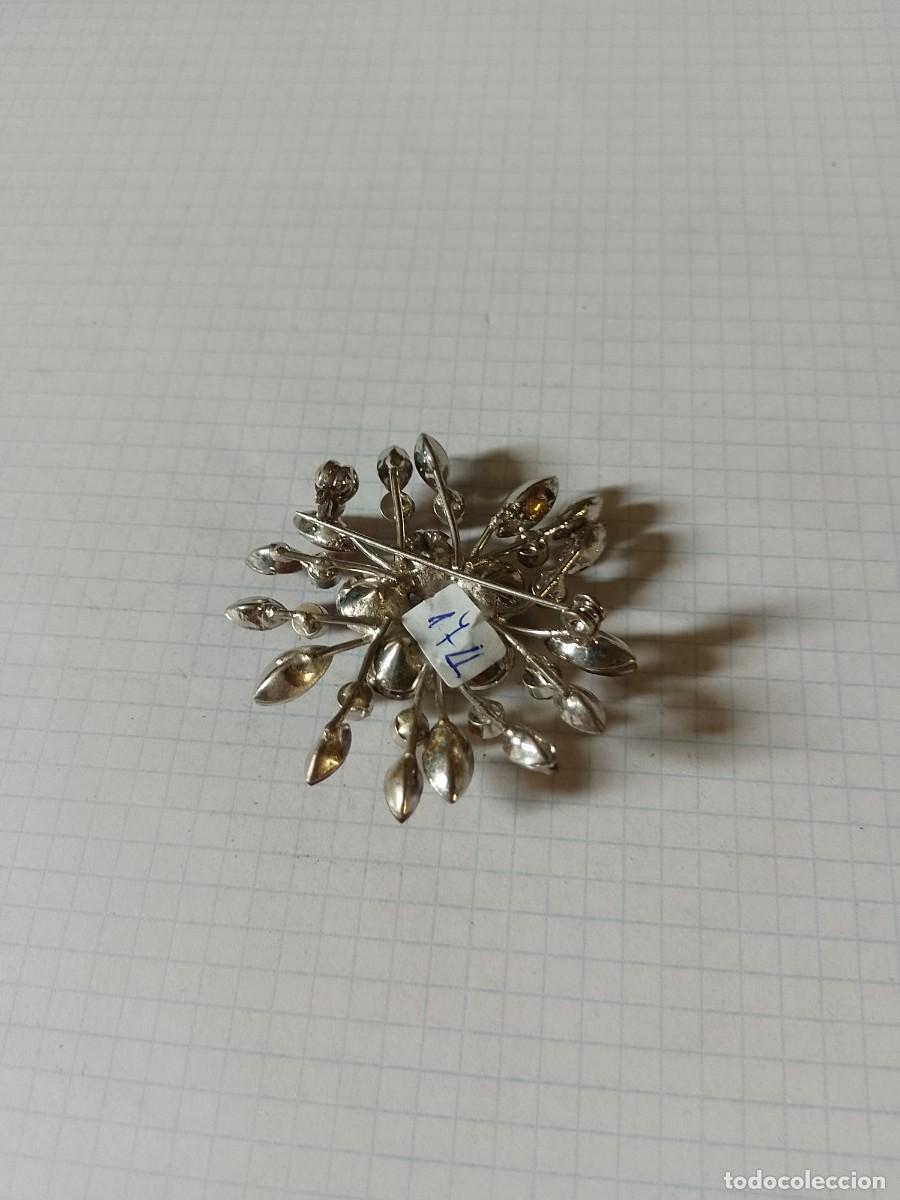 Joyeria: Broche vintage de flor roja - Foto 3