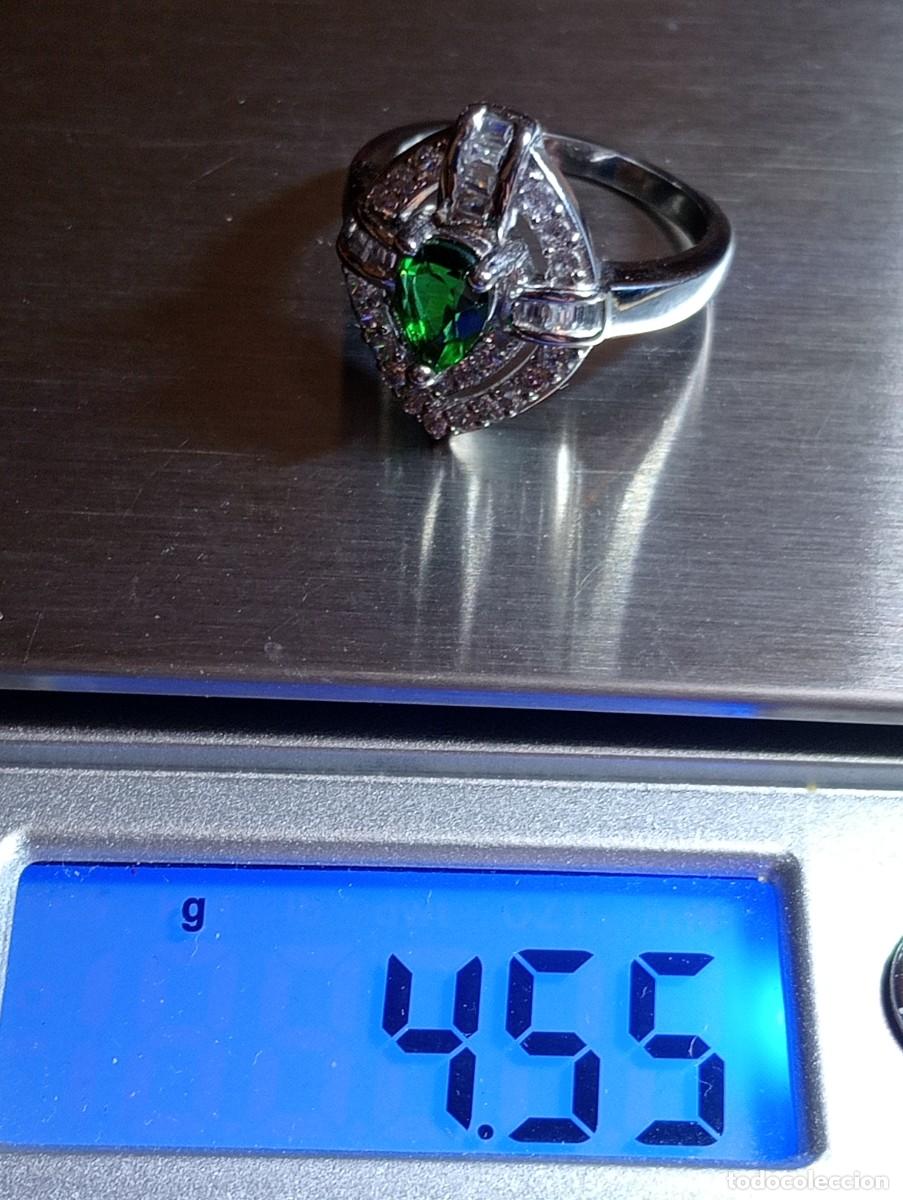 Joyeria: ANILLO DE ESMERALDA, TOPACIOS Y PLATA MACIZA (SIN USAR) - Foto 8