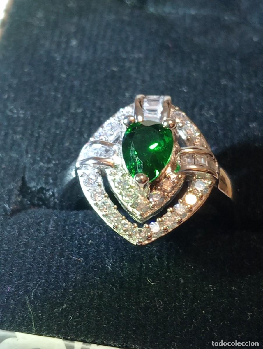 Joyeria: ANILLO DE ESMERALDA, TOPACIOS Y PLATA MACIZA (SIN USAR) - Foto 10
