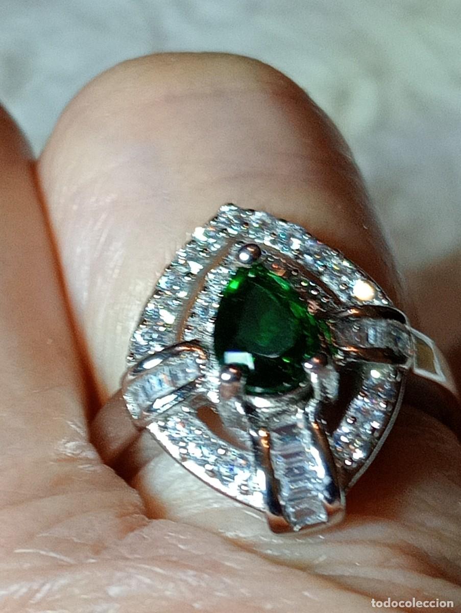 Joyeria: ANILLO DE ESMERALDA, TOPACIOS Y PLATA MACIZA (SIN USAR) - Foto 11