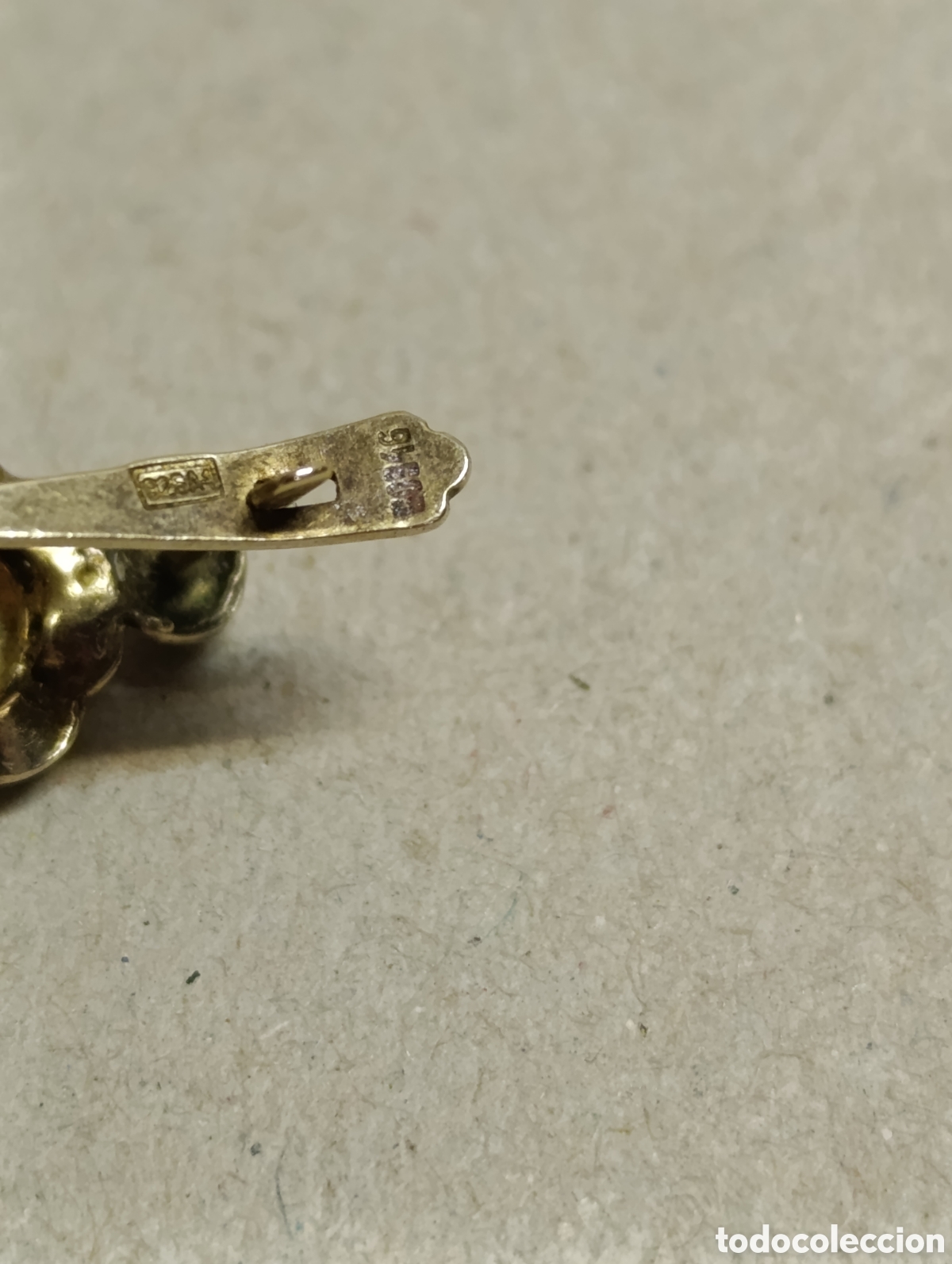 Joyeria: PENDIENTE ANTIGUO DE PLATA DORADA. - Foto 5