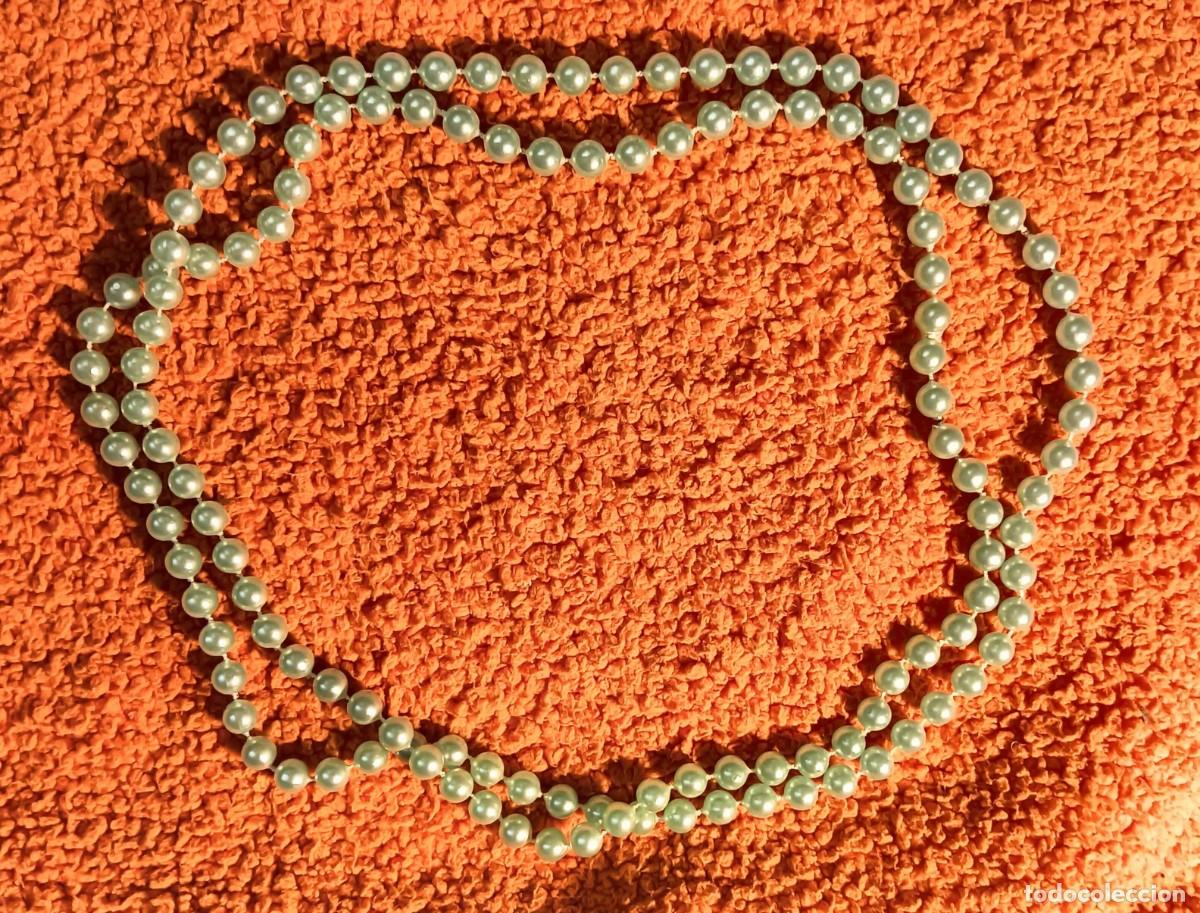 Joyeria: Elegante Collar de Perlas Azul Claro &ndash; 60 cm - Foto 2
