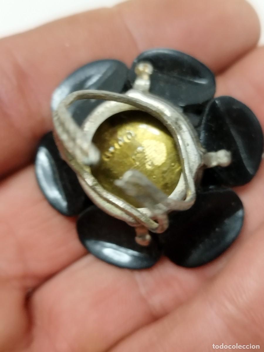 Joyeria: Antiguo anillo con una rosa negra. - Foto 5