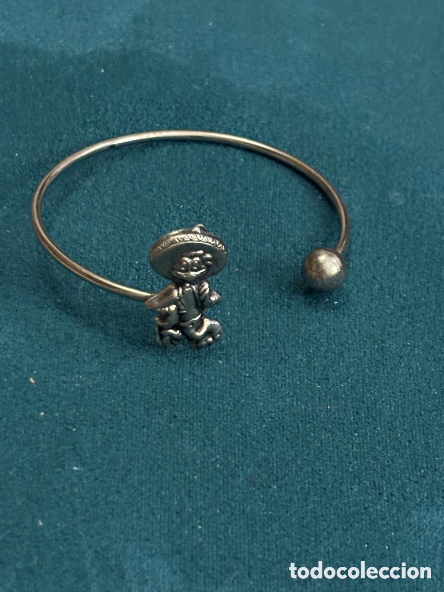 Joyeria: Pulsera r&iacute;gida de metal plateado - Foto 1