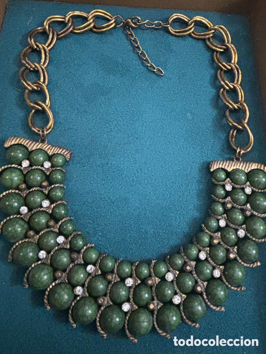 Joyeria: Collar vintage verde y dorado - Foto 1