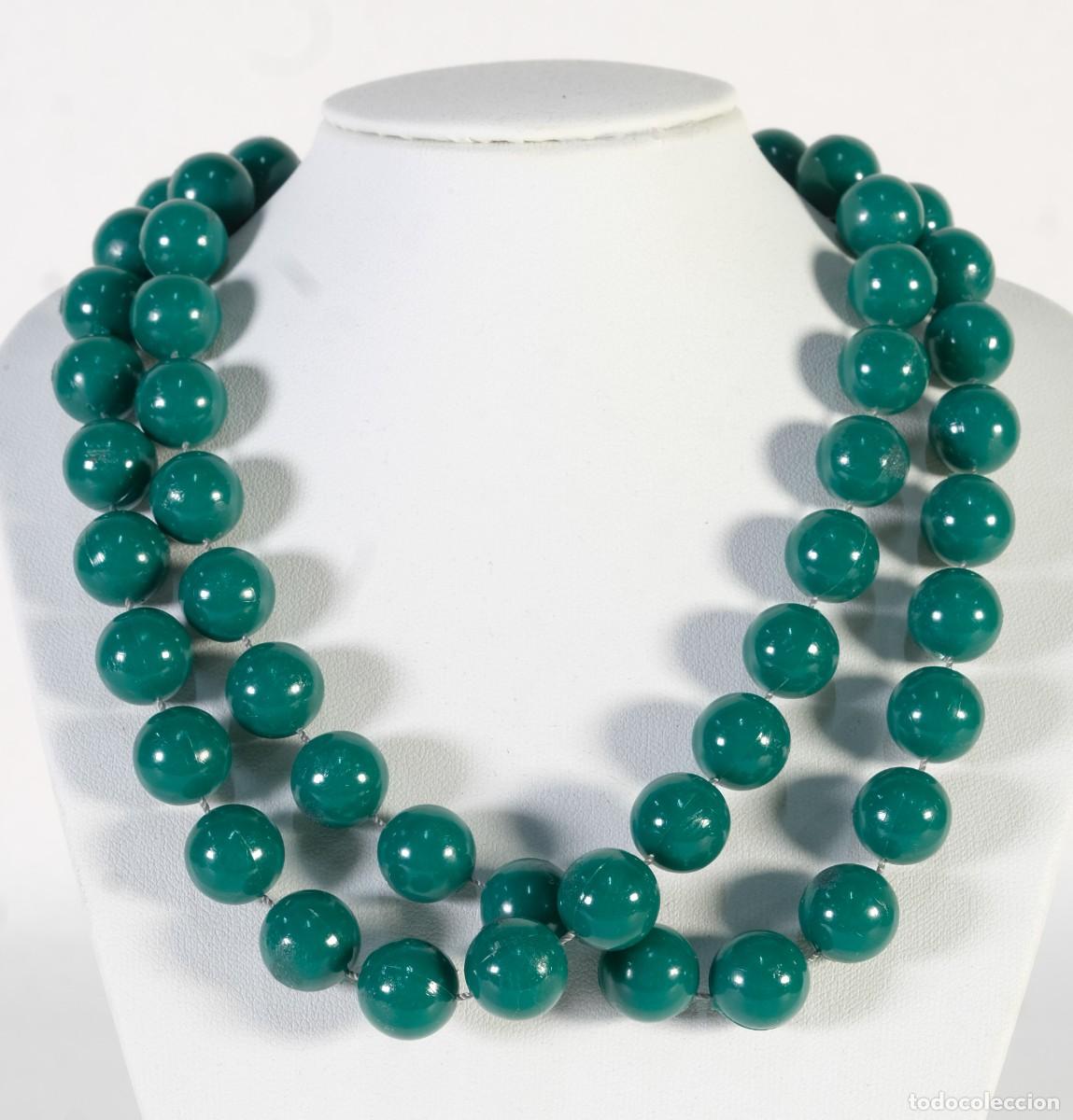 Joyeria: Collar de bisuter&iacute;a con cuentas verdes - Foto 1