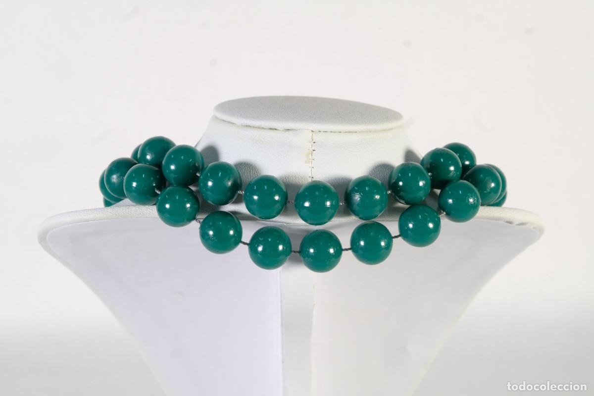 Joyeria: Collar de bisuter&iacute;a con cuentas verdes - Foto 2