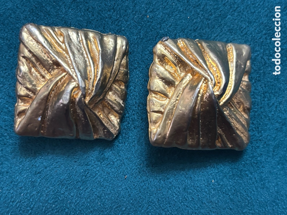 Joyeria: Pendientes cuadrados de metal - Foto 1