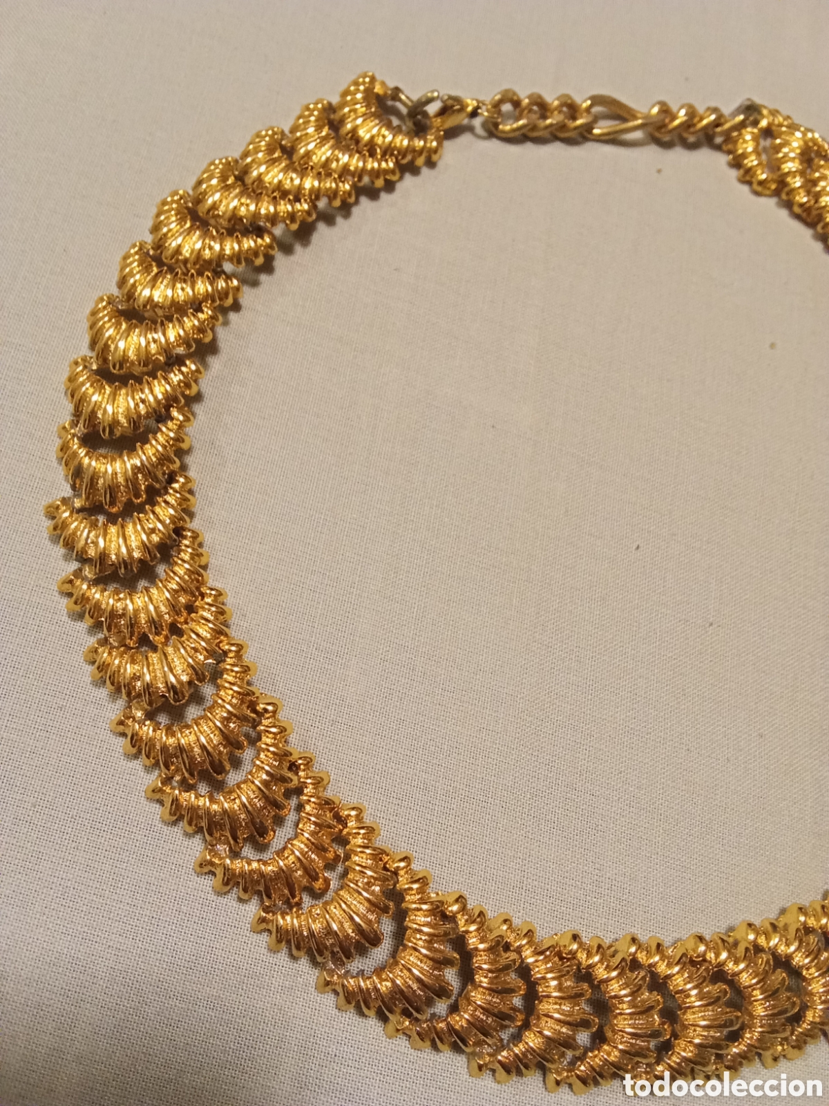 Joyeria: COLLAR ANTIGUO DORADO DE M&Oacute;DULOS - Foto 2