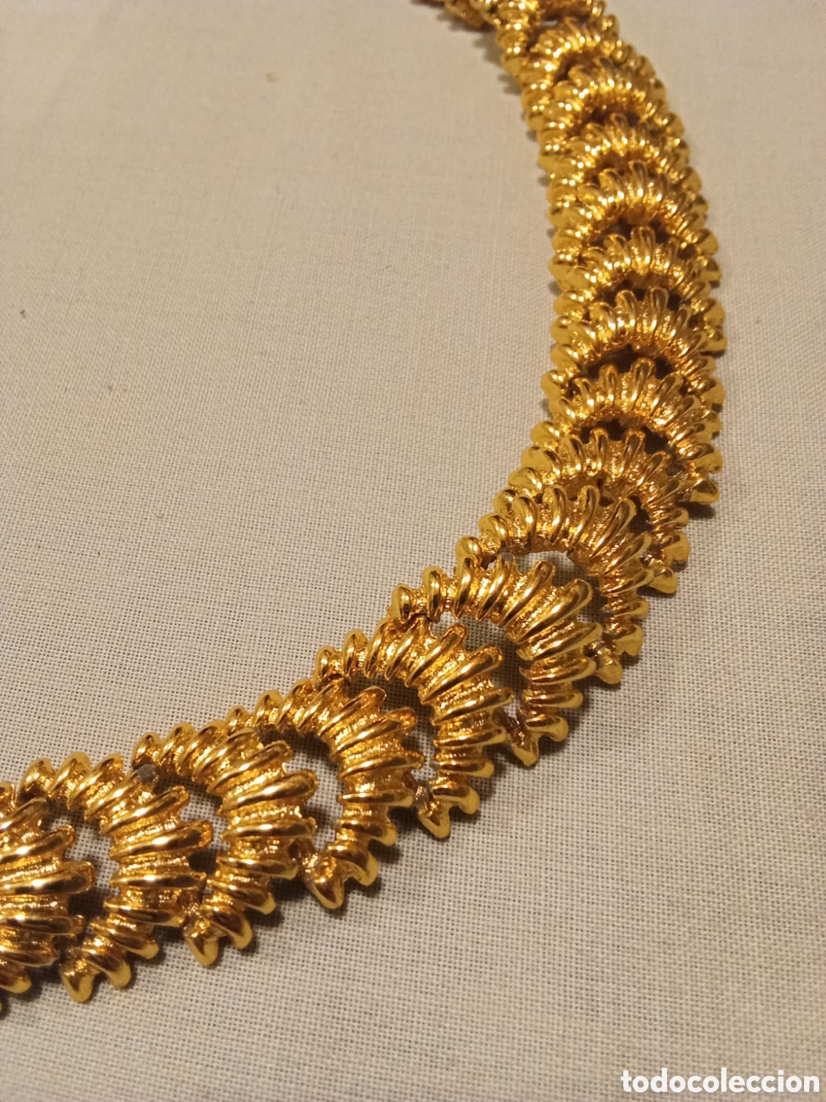 Joyeria: COLLAR ANTIGUO DORADO DE M&Oacute;DULOS - Foto 3