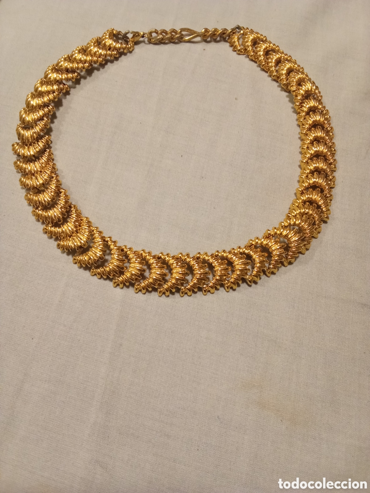Joyeria: COLLAR ANTIGUO DORADO DE M&Oacute;DULOS - Foto 1