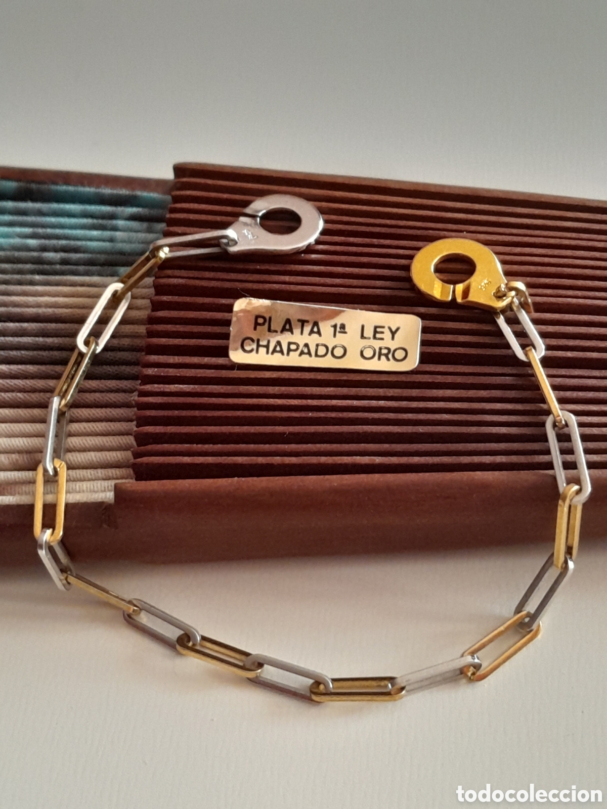 Joyeria: PULSERA DE PLATA CHAPADA EN ORO - Foto 4