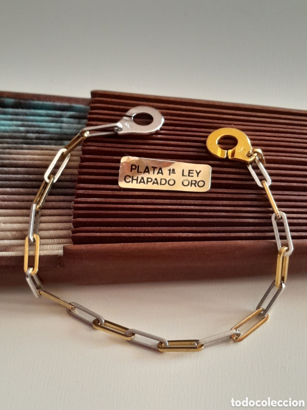 Joyeria: PULSERA DE PLATA CHAPADA EN ORO - Foto 2