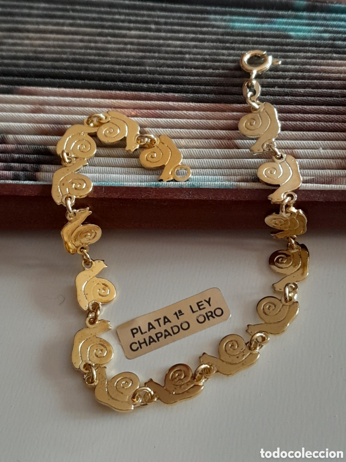 Joyeria: PULSERA DE PLATA CHAPADA EN ORO - Foto 3