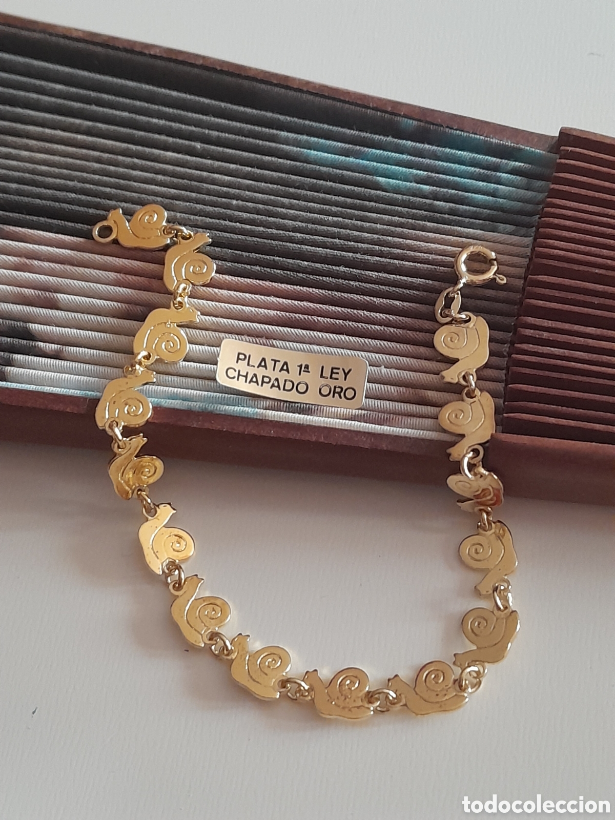 Joyeria: PULSERA DE PLATA CHAPADA EN ORO - Foto 4