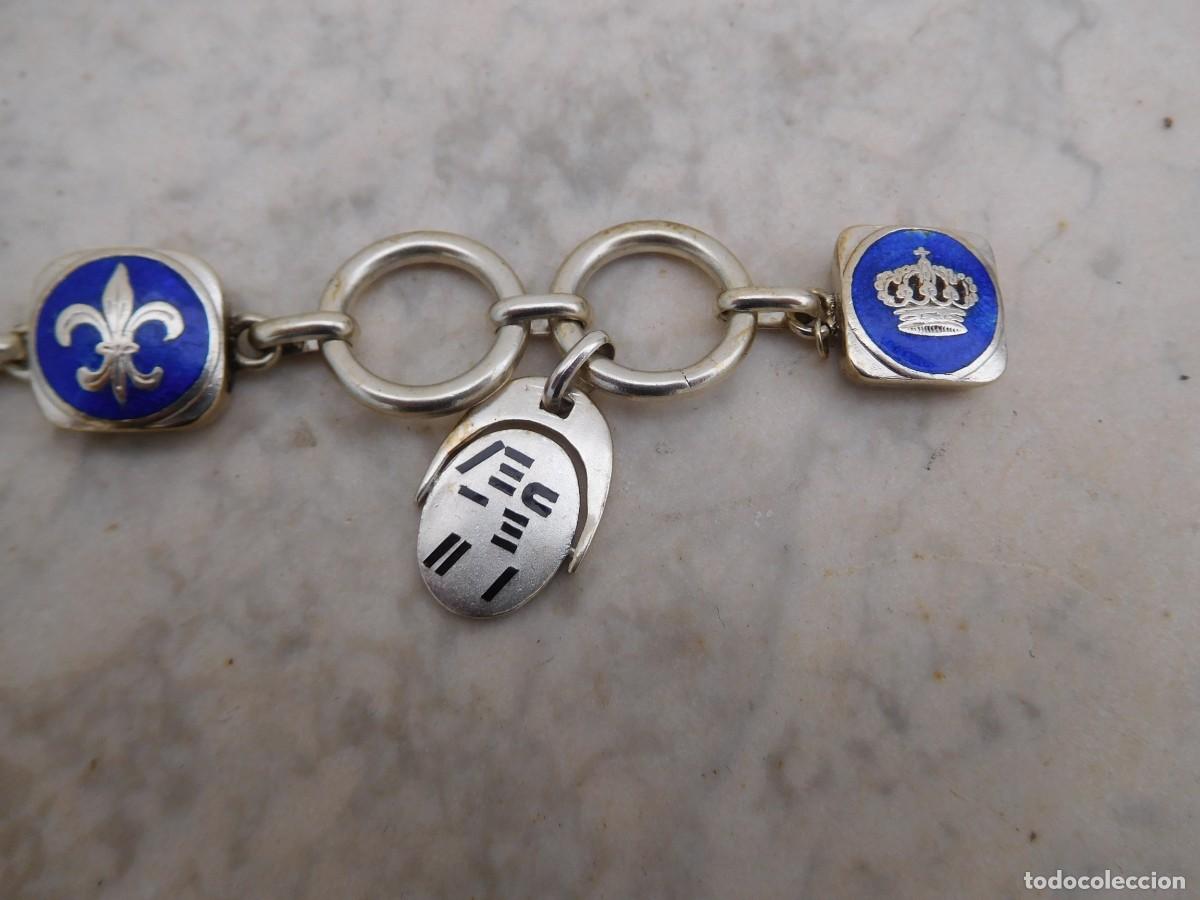 Joyeria: Pulsera de plata y esmalte con motivos mon&aacute;rquicos - Foto 2