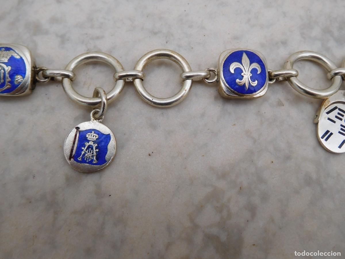 Joyeria: Pulsera de plata y esmalte con motivos mon&aacute;rquicos - Foto 3