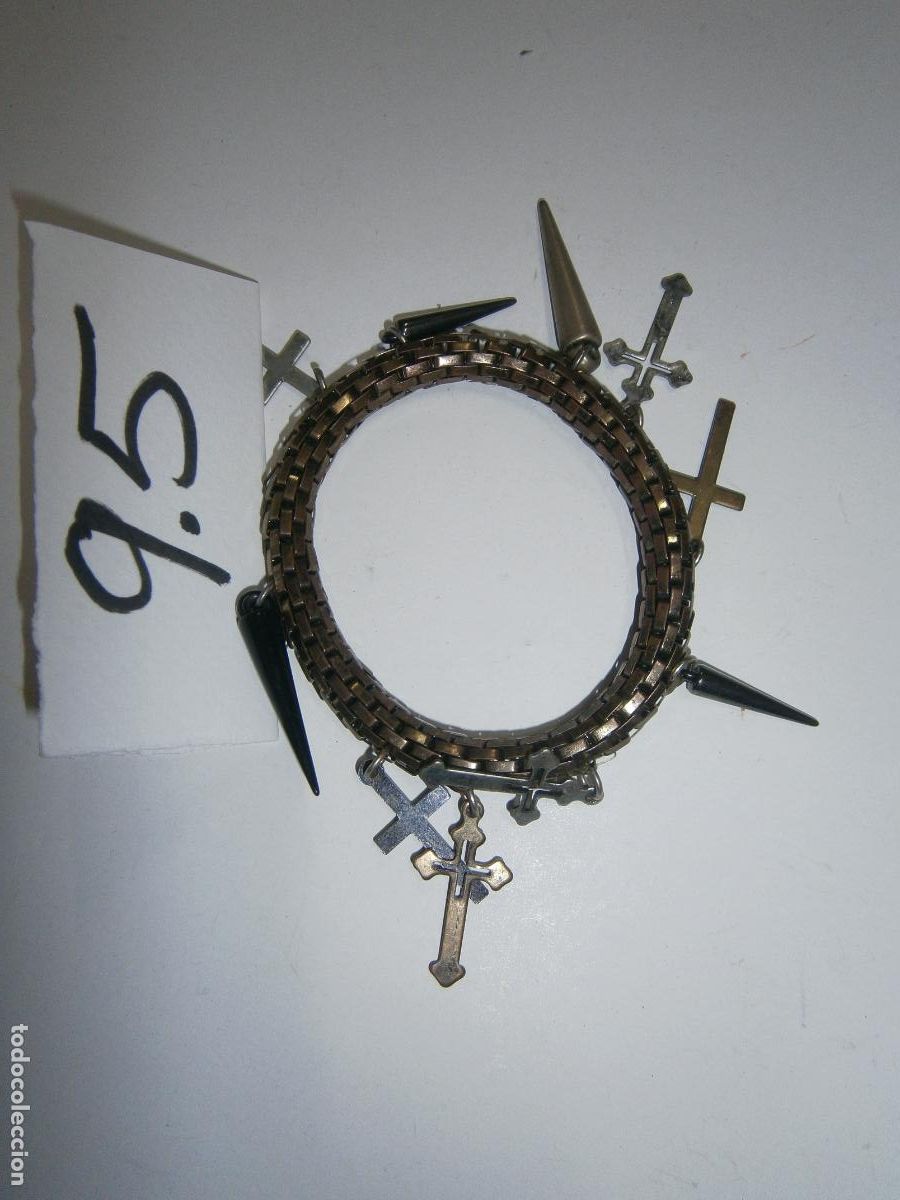 Joyeria: ANTIGUA PULSERA VINTAGE CON CRUCES - Foto 1