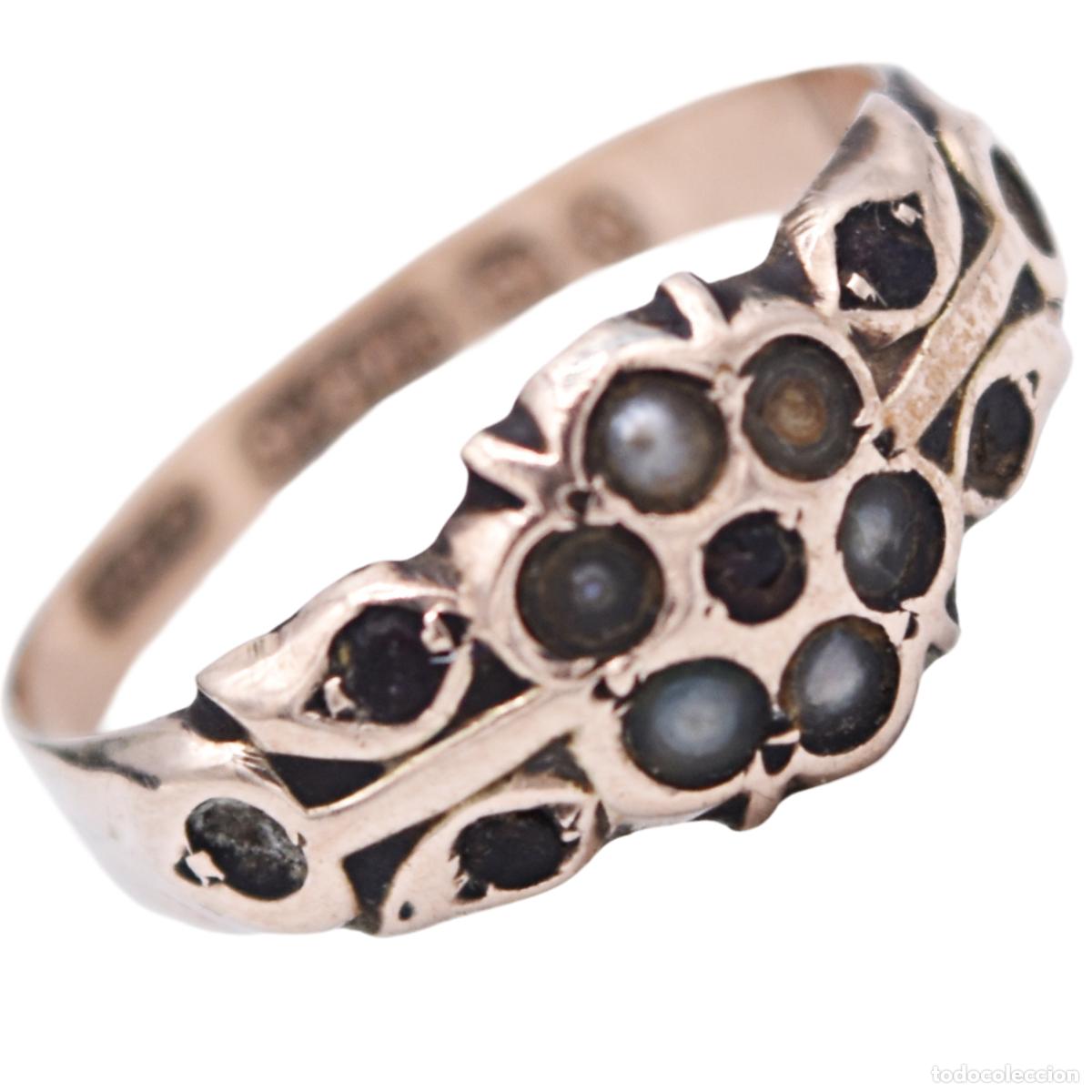 Joyeria: Anillo antiguo de oro 9k - Foto 1