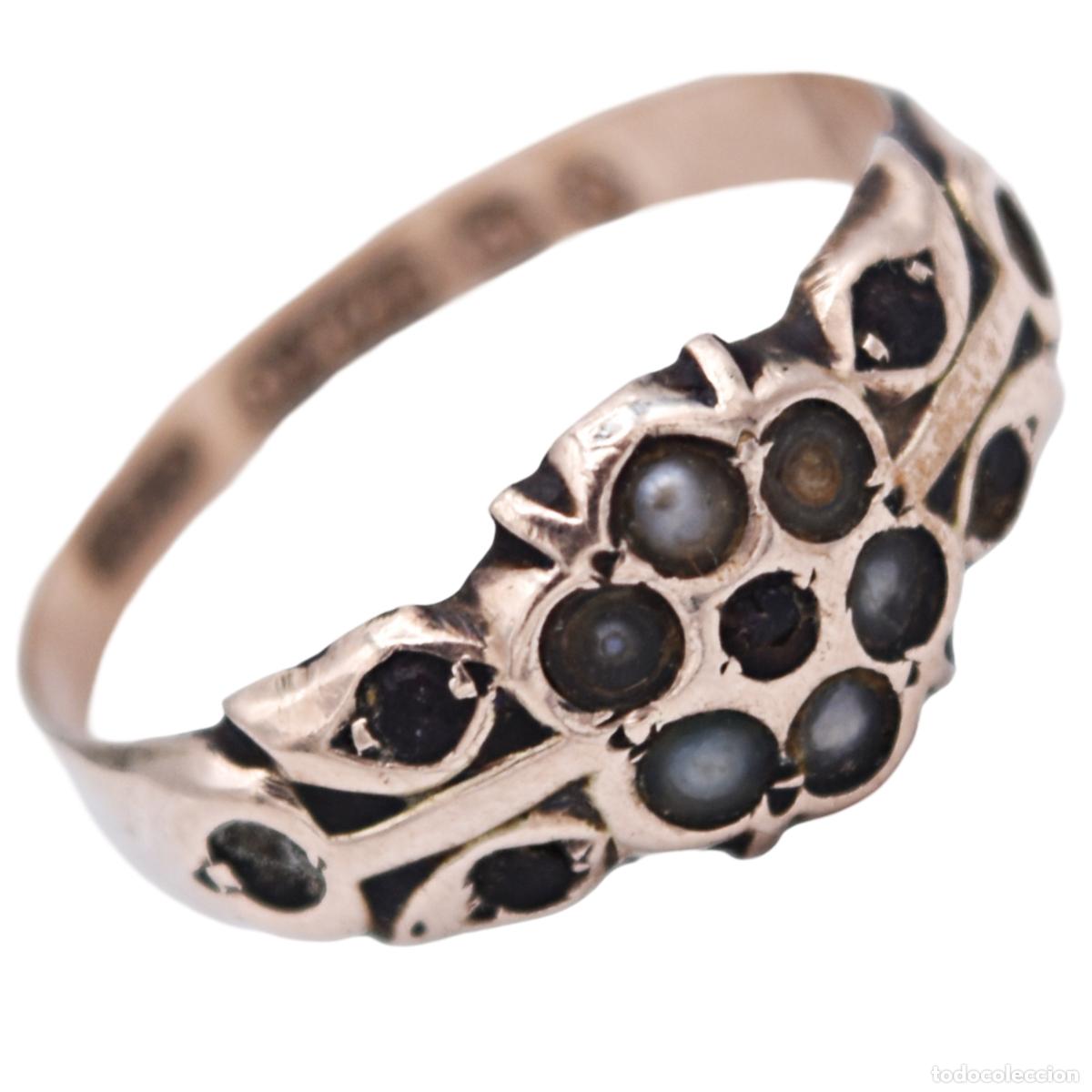 Joyeria: Anillo antiguo de oro 9k - Foto 6