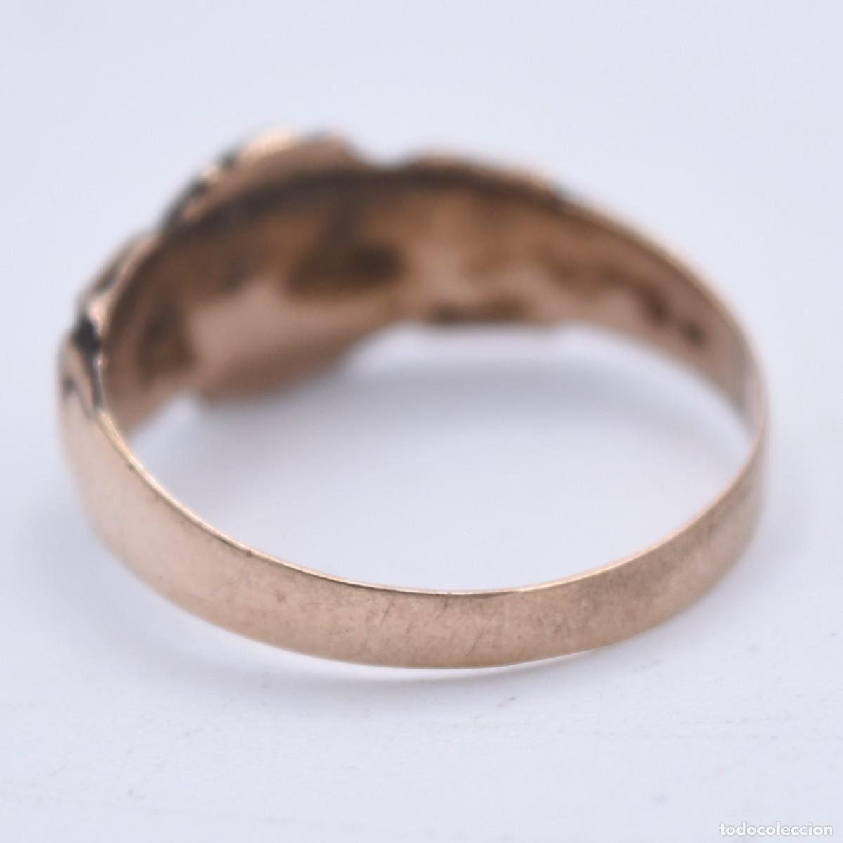 Joyeria: Anillo antiguo de oro 9k - Foto 9