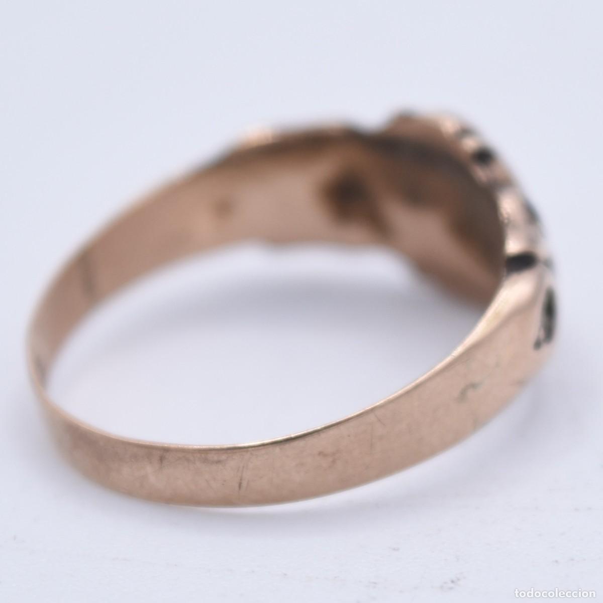 Joyeria: Anillo antiguo de oro 9k - Foto 10