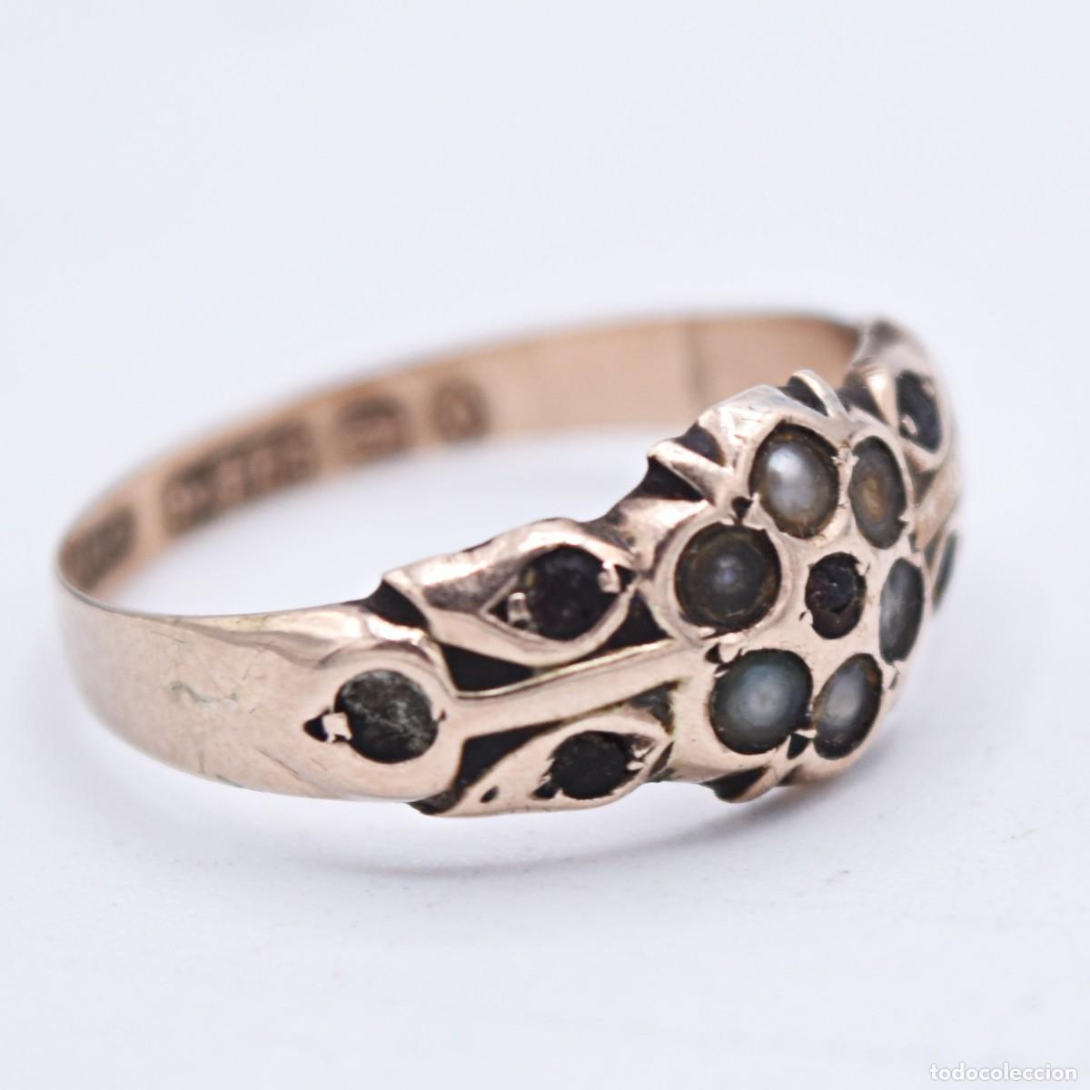 Joyeria: Anillo antiguo de oro 9k - Foto 11