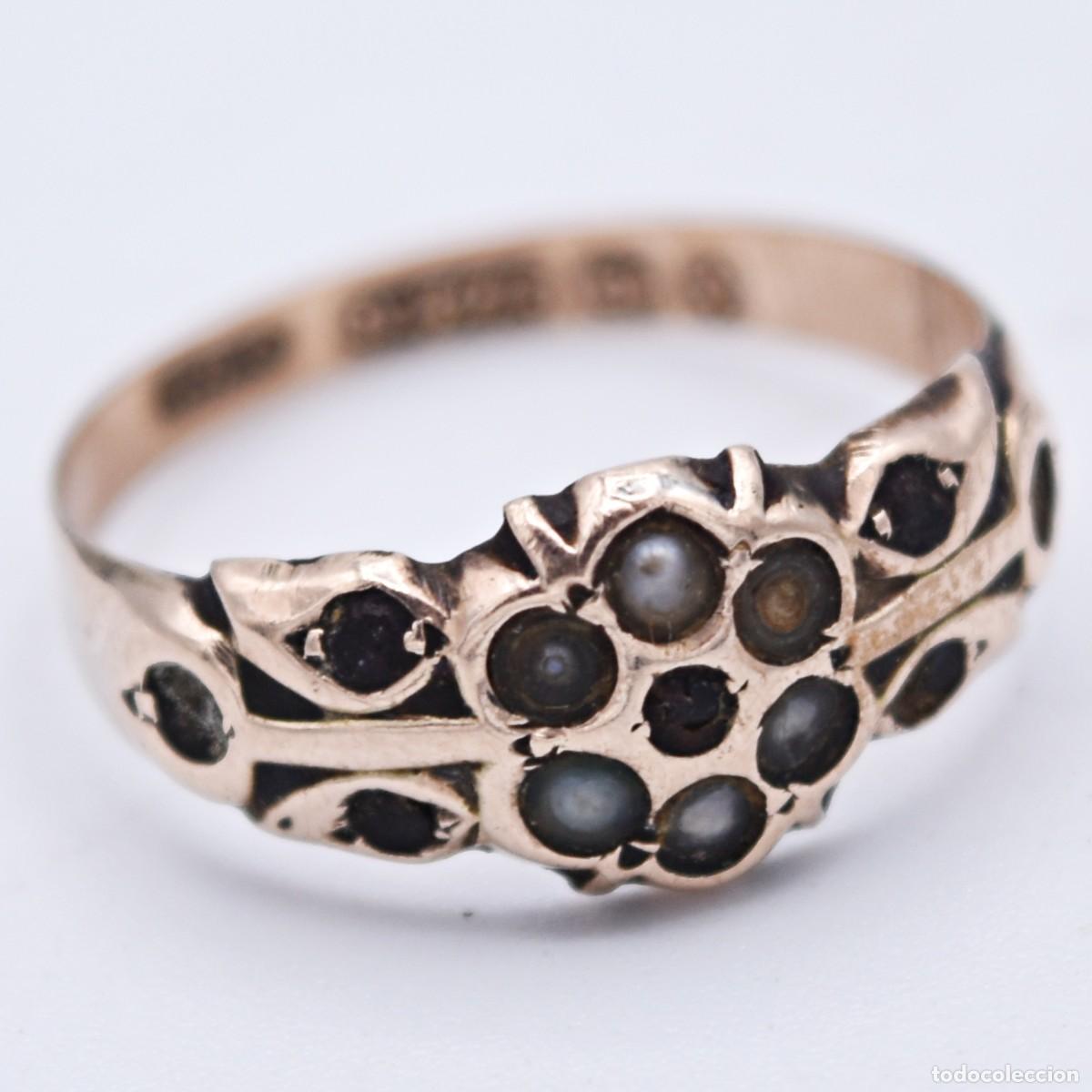 Joyeria: Anillo antiguo de oro 9k - Foto 14