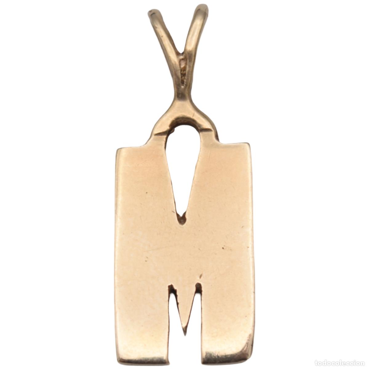 Joyeria: Colgante - Letra M de oro 14k - Foto 1