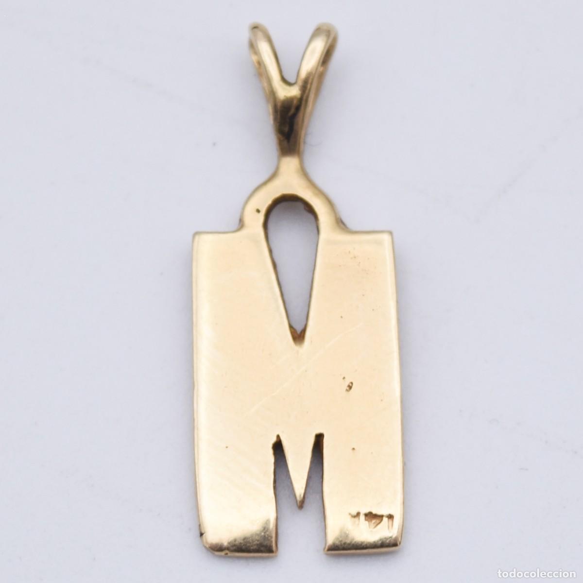 Joyeria: Colgante - Letra M de oro 14k - Foto 5