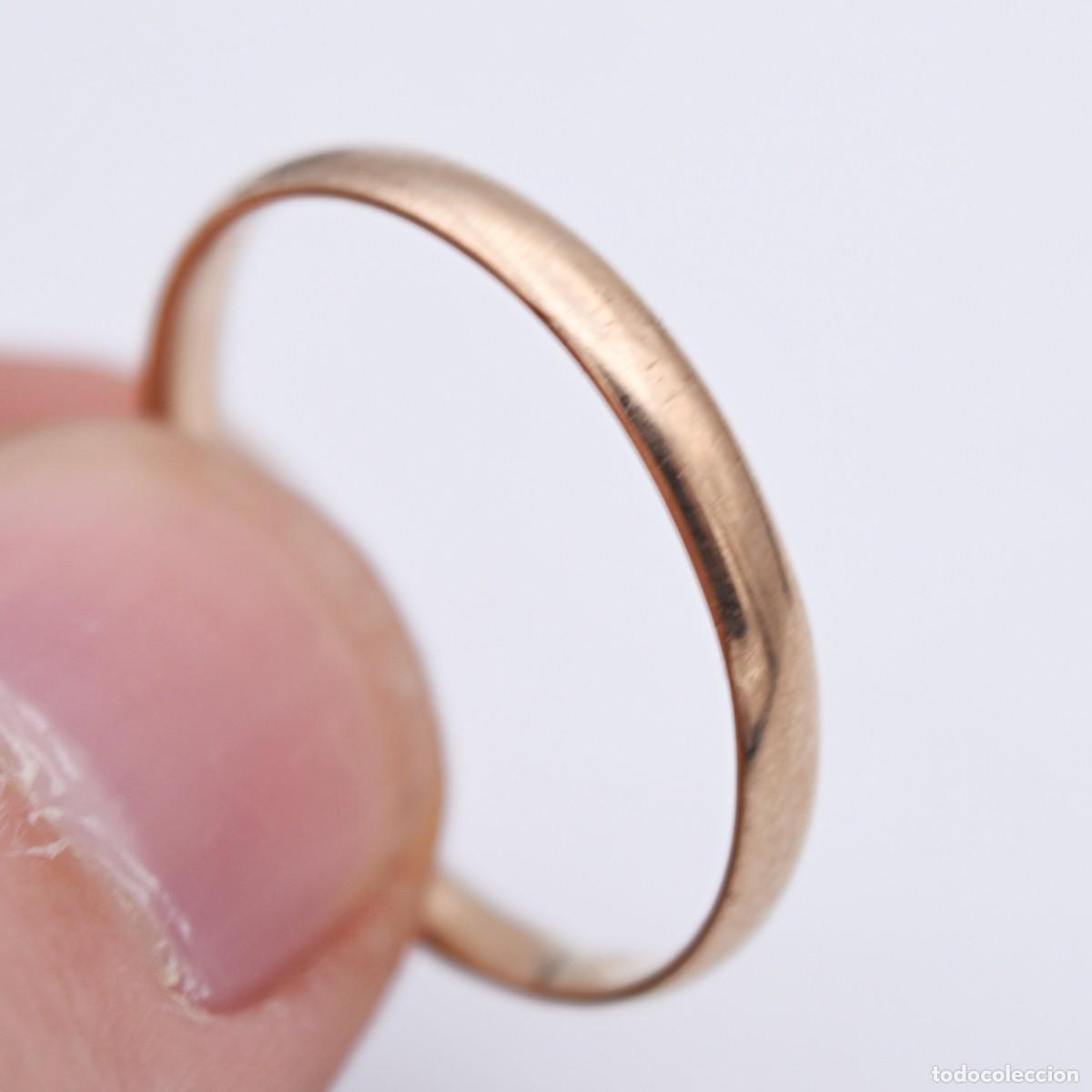 Joyeria: Anillo antiguo de oro de 9k - Foto 4
