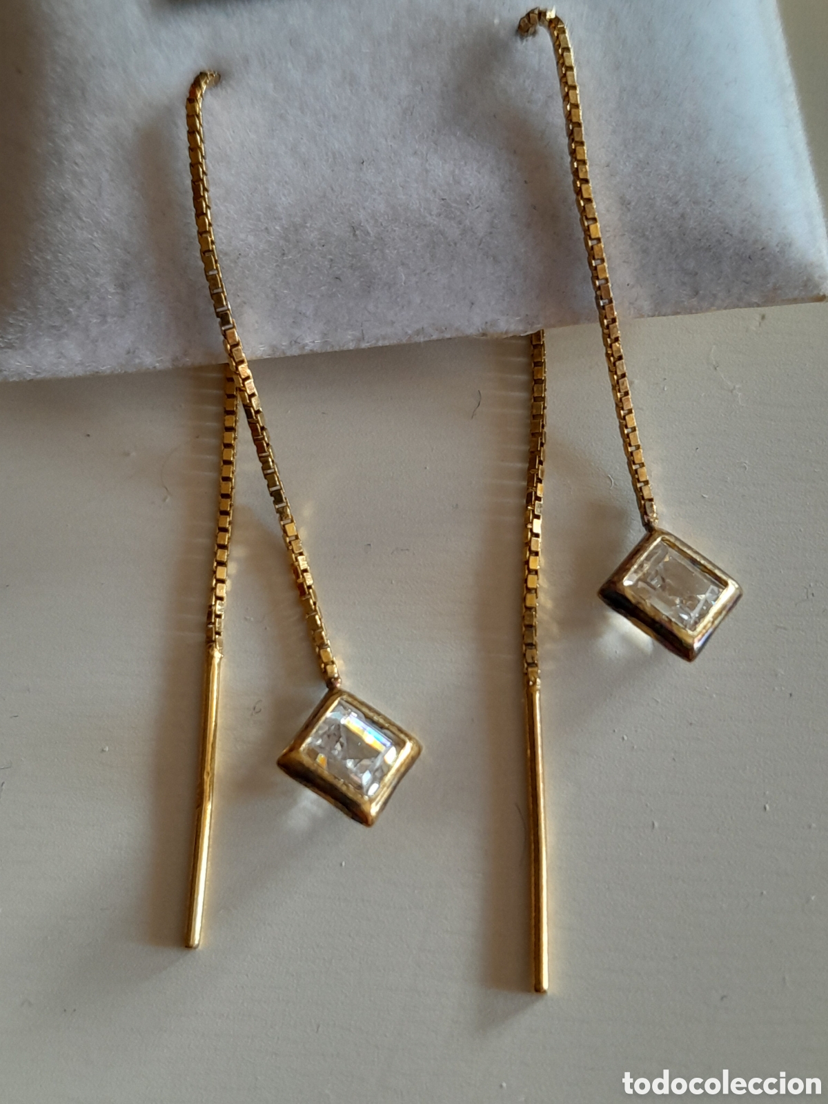 Joyeria: PENDIENTES DE PLATA CHAPADOS EN ORO - Foto 2