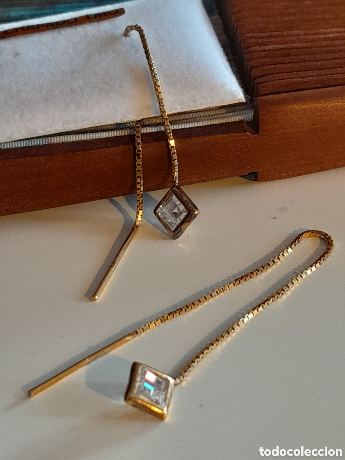 Joyeria: PENDIENTES DE PLATA CHAPADOS EN ORO - Foto 3