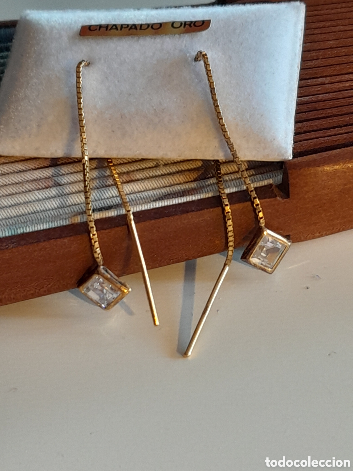 Joyeria: PENDIENTES DE PLATA CHAPADOS EN ORO - Foto 1