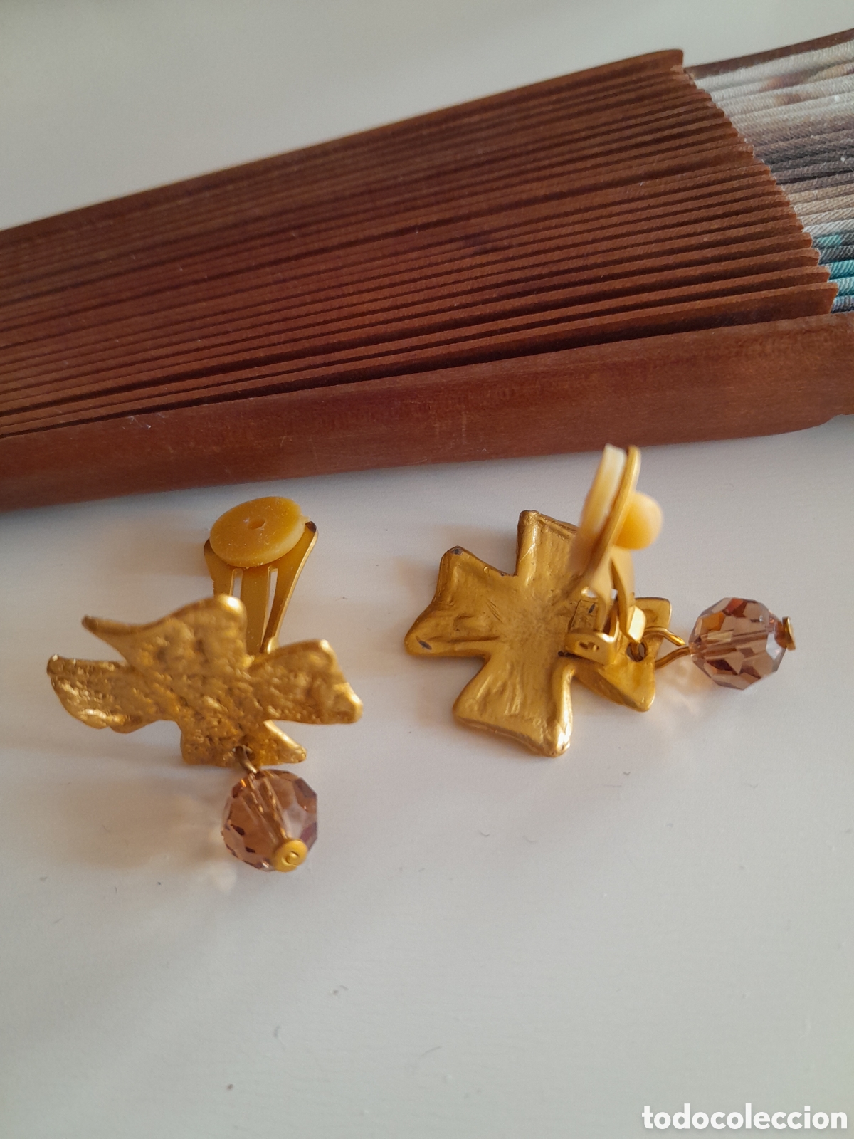 Joyeria: PENDIENTES CHAPADOS EN ORO MATIZADO - Foto 4