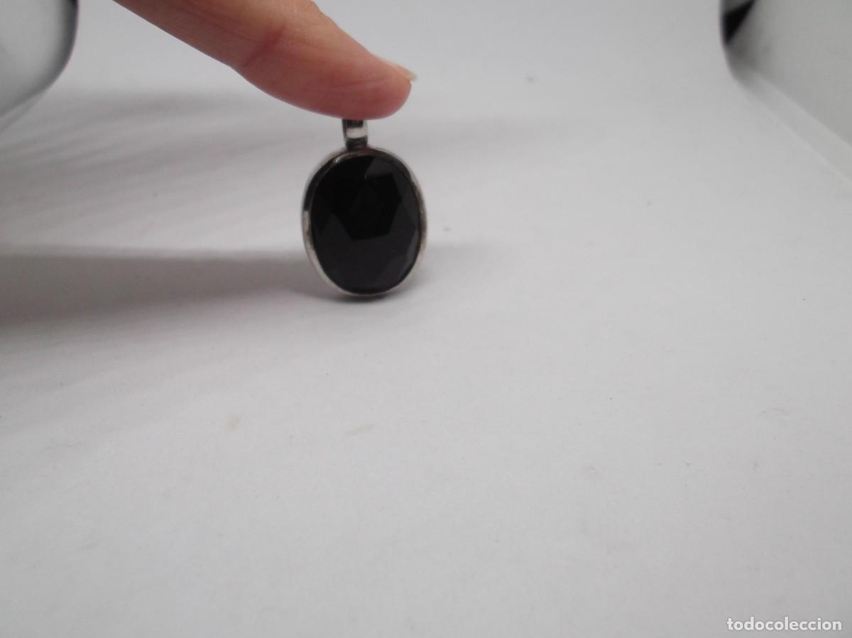 Joyeria: Colgante de plata rodiada y onix.Luxenter - Foto 1
