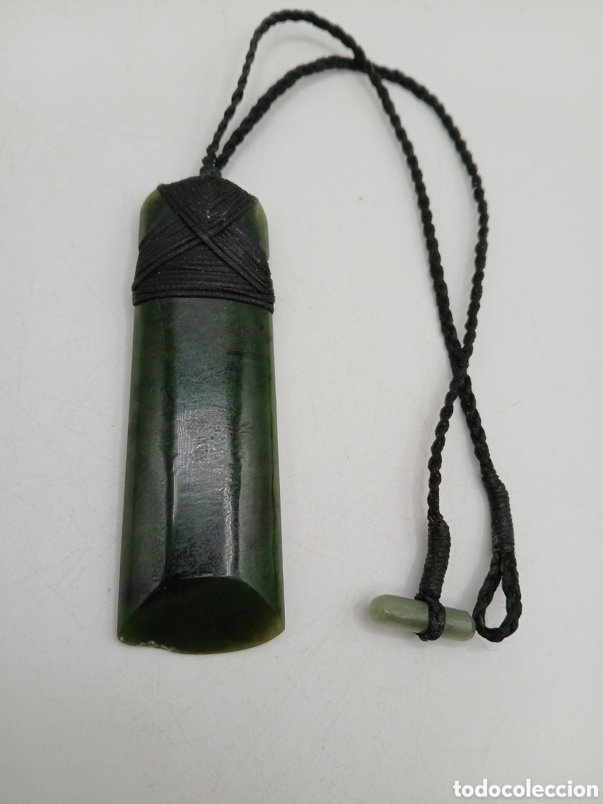 Joyeria: Collar jade verde y algod&oacute;n trenzado - Foto 1