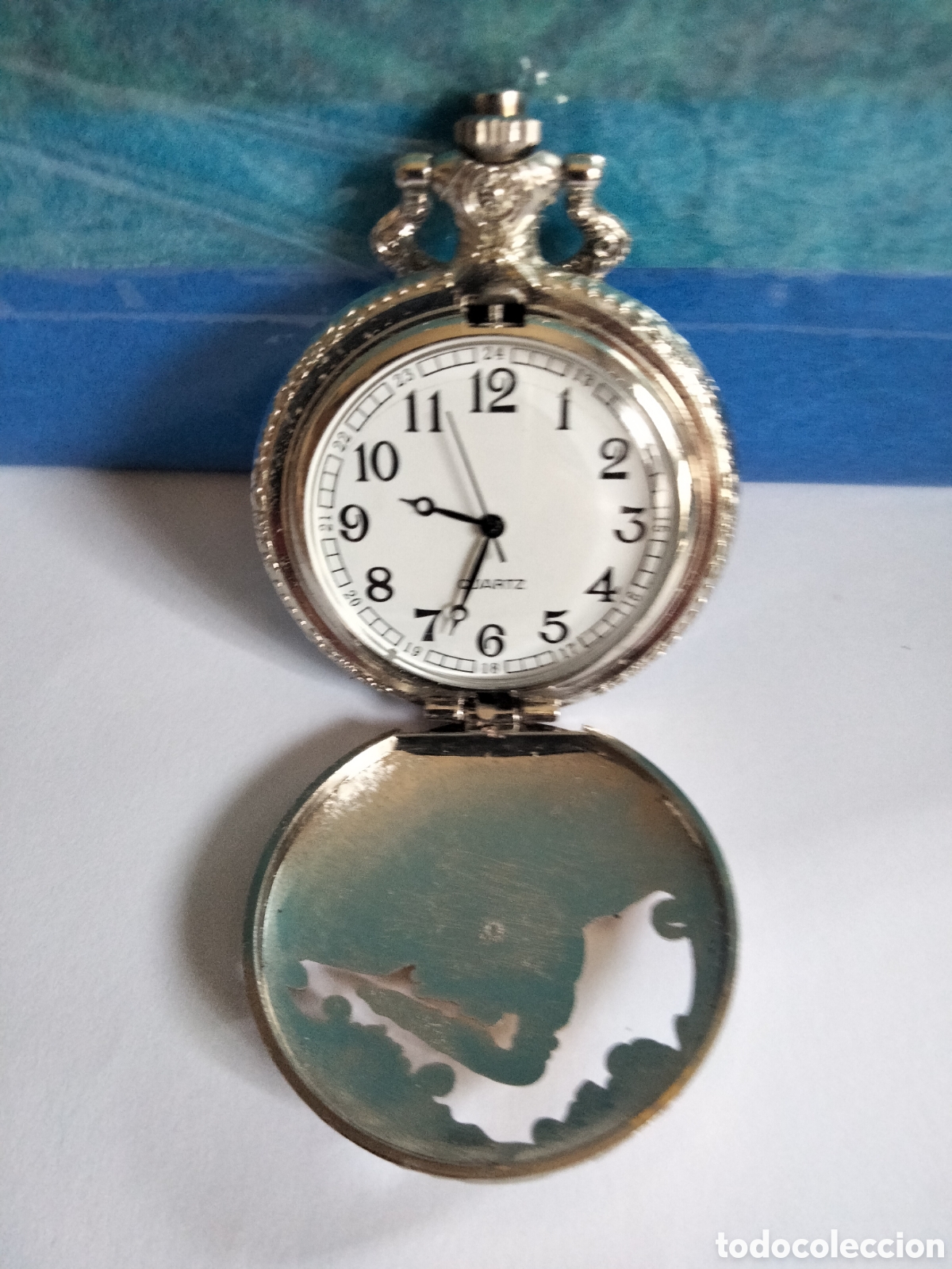 Joyeria: Reloj de bolsillo con imagen recortada de tren - Foto 4