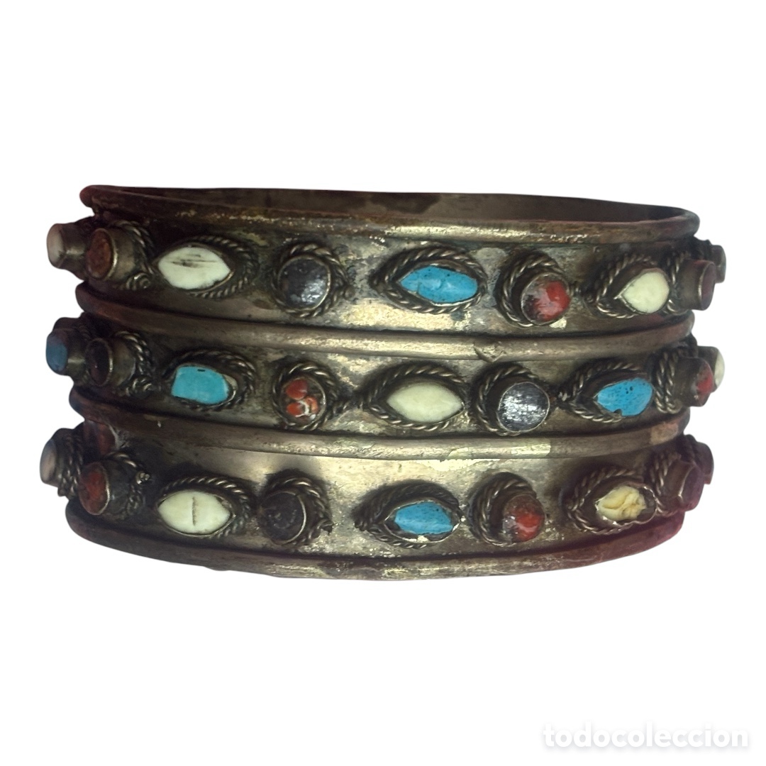 Joyeria: ESPECTACULAR PULSERA &Eacute;TNICA ( plata? ) - Foto 2