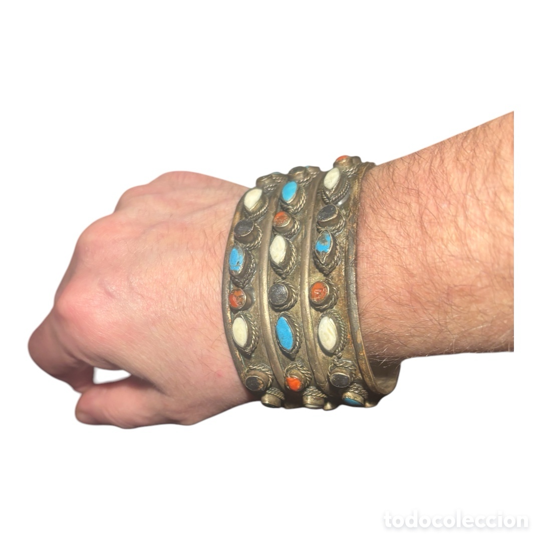 Joyeria: ESPECTACULAR PULSERA &Eacute;TNICA ( plata? ) - Foto 1