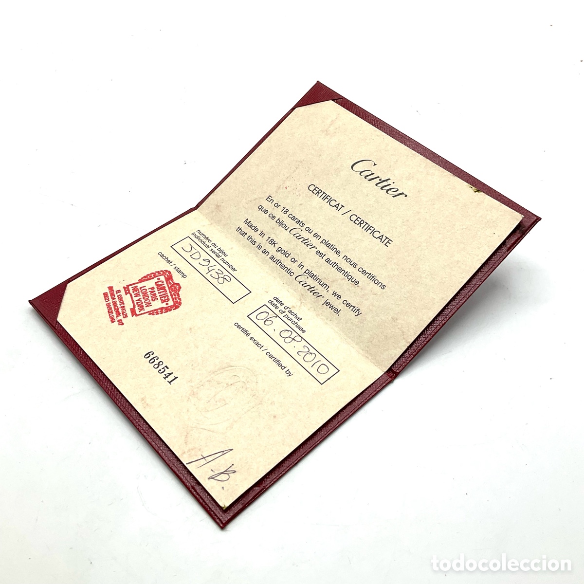 Joyeria: CARTIER documento certificado&ldquo;&rdquo; - Foto 2