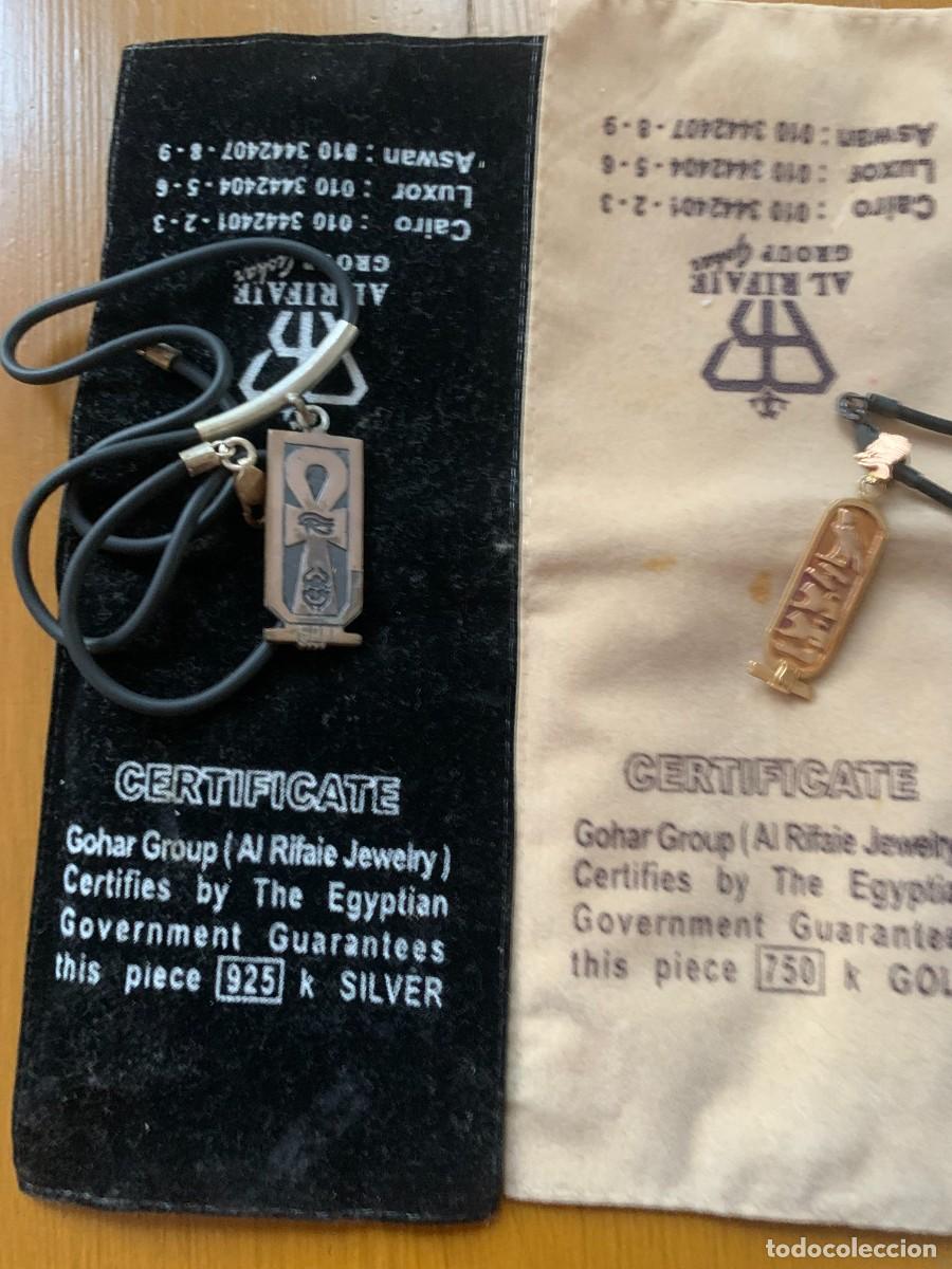 Joalharia: Colgantes egipcios de oro y plata